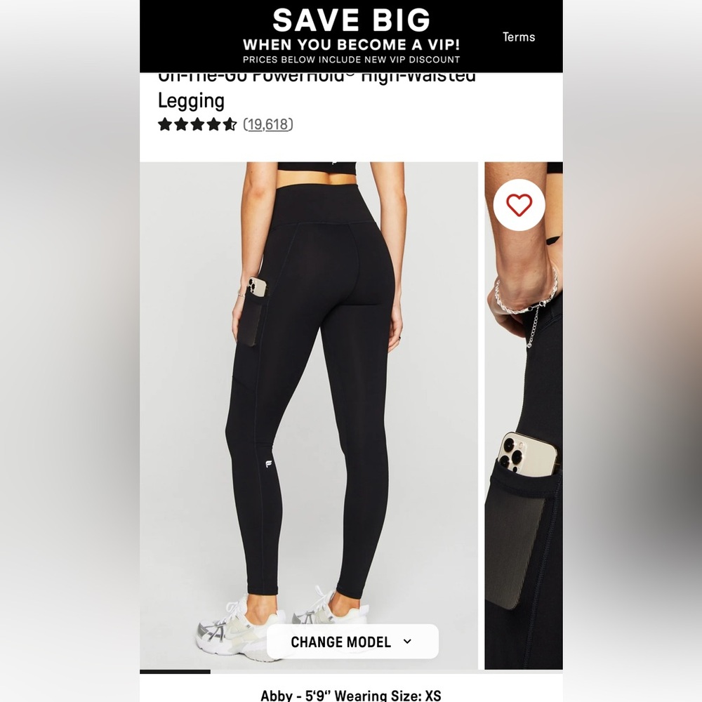 Fabletics power hold black pocket legging